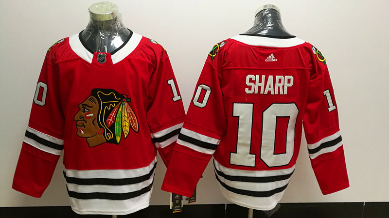 Men's Chicago Blackhawks Patrick Sharp #10 Red Home Breakaway Jersey